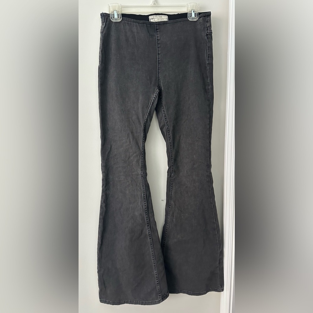 Free People Charcoal Flare Jeans